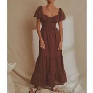 Peppermayo Europe Linen Maxi Dress